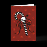 Skull Candy Cane Card