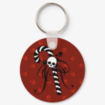 Skull Candy Cane keychains