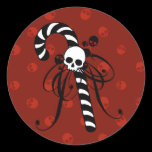 Skull Candy Cane Stickers