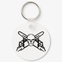Skull & Chainsaws keychains by CrazyGear Skull & Chainsaws keychains