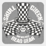 Skull Check Head Gear Sticker