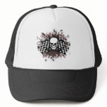 Skull-checkered flags-splat hats