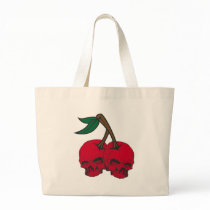Skull Cherries Tote Bag