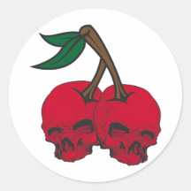 Skull Cherries Stickers
