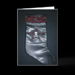 Skull Christmas Stocking Card