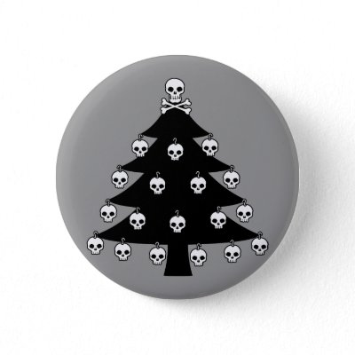 Skull Christmas Tree buttons