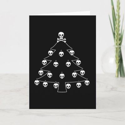 Skull Christmas Tree cards