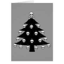Skull Christmas Tree Card