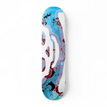 SKULL CIRCLES AND SWIRLS skateboards