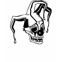 SKULL CLOWN WOMEN T SHIRT