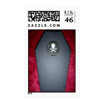 skull coffin stamp