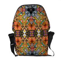 Skull Collage Courier Bag