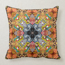 Skull Collage Throw Pillow