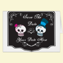 Skull Couple Invitation cards