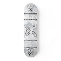 Skull cracker grey  skullskateboard deck,