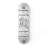 Skull cracker grey  skullskateboard deck,
