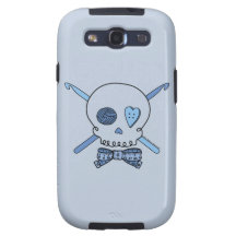 Skull & Crochet Hooks (Blue Background) Galaxy S3 Cover