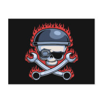 Skull & Cross Wrenches Post Card