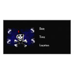 Skull, Crossbones, and Cat Photo Cards