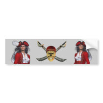 Skull Crossbones Pirate Bumper Sticker bumper stickers by StickyStuff Skull Crossbones Pirate Bumper Sticker bumper stickers