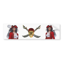 Skull Crossbones Pirate Bumper Sticker bumper stickers by StickyStuff Skull Crossbones Pirate Bumper Sticker bumper stickers