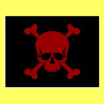 Skull & Crossbones Postcard postcards