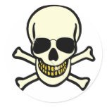 Skull & Crossbones Round Sticker
