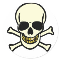 Skull & Crossbones stickers by malibuitalian Skull & Crossbones stickers
