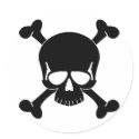 Skull & Crossbones Sticker by seonaidh Skull & Crossbones Sticker