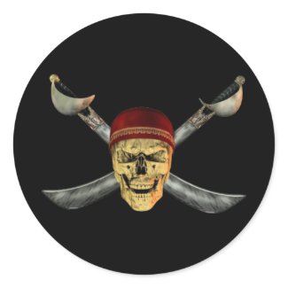 Skull Crossbones Sticker sticker
