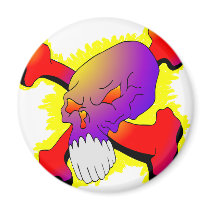 Skull & CrossBones Tattoo magnets by WhiteTiger_LLC Skull & CrossBones Tattoo magnets