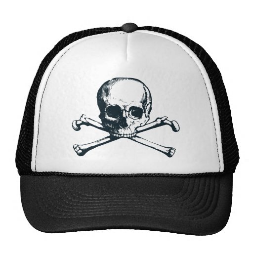 skull crossbones trucker hat Zazzle
