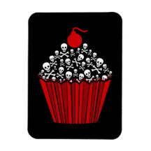 Skull Cupcake  Magnet