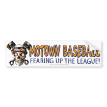 Skull Detroit Baseball Bumpersticker