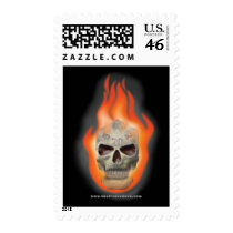 Skull Die postage by thefrozenduck Skull Die postage