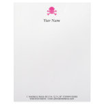 Skull dot Bones dot Pink Letterhead Template
