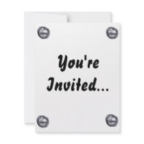 Skull drawing imaginary animal sketch personalized invitation
