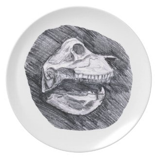 Skull drawing imaginary animal sketch plate