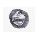 Skull drawing imaginary animal sketch post card