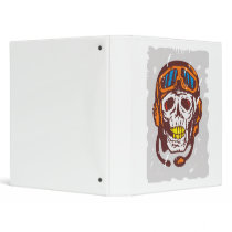 Skull face ace pilot vinyl binder