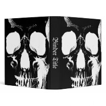 Skull Face 3 Ring Binders