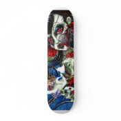 skull face geisha custom skateboard skull face geisha custom skateboard