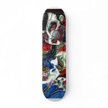 skull face geisha skateboards by Glittersniffer skull face geisha skateboards
