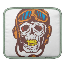 Skull Face Pilot Airman iPad Sleeve