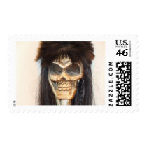 Skull face postage