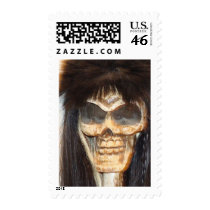 Skull face postage