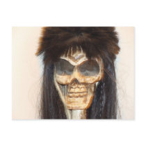 Skull face postcards