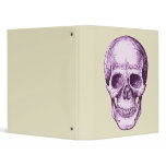 Skull Face Purple 3 Ring Binders