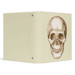Skull Face Sepia Vinyl Binder