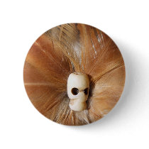 Skull Feathers button by DandelionVicious Skull Feathers button